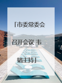 市委常委会召开会议 韦韬主持