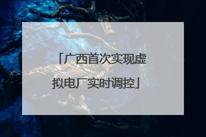 广西首次实现虚拟电厂实时调控