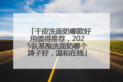 干皮洗面奶哪款好用值得推荐，2025氨基酸洗面奶哪个牌子好，温和在线
