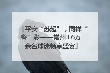 平安“苏超”，同样“警”彩——常州3.6万余名球迷畅享盛宴