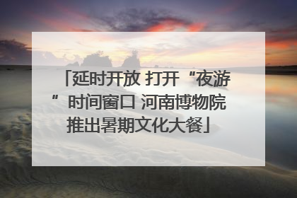 延时开放 打开“夜游”时间窗口 河南博物院推出暑期文化大餐