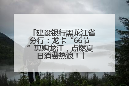 建设银行黑龙江省分行：龙卡“66节”惠购龙江，点燃夏日消费热浪！