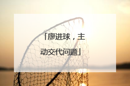 廖进球，主动交代问题