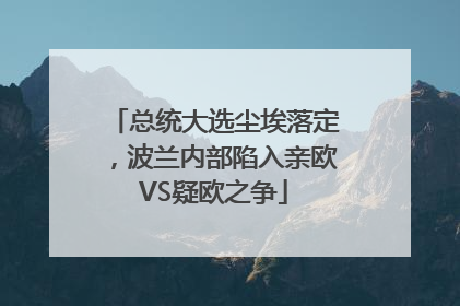 总统大选尘埃落定，波兰内部陷入亲欧VS疑欧之争