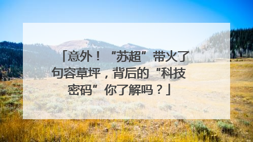 意外！“苏超”带火了句容草坪，背后的“科技密码”你了解吗？