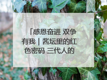 感恩奋进 双争有我｜酱坛里的红色密码 三代人的家国情怀