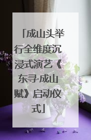 成山头举行全维度沉浸式演艺《东寻·成山赋》启动仪式