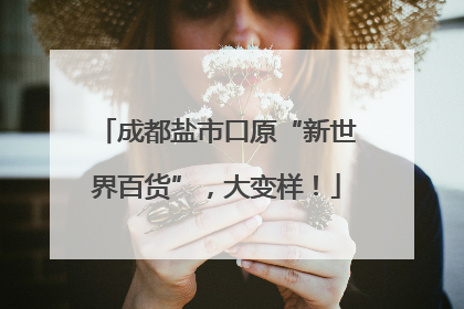 成都盐市口原“新世界百货”，大变样！