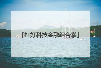 打好科技金融组合拳