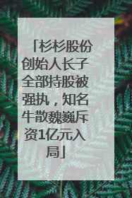 杉杉股份创始人长子全部持股被强执，知名牛散魏巍斥资1亿元入局