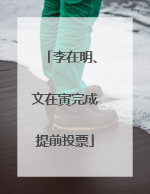 李在明、文在寅完成提前投票