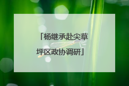 杨继承赴尖草坪区政协调研