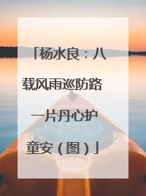 杨水良：八载风雨巡防路 一片丹心护童安（图）