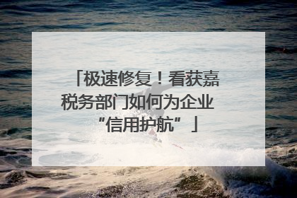 极速修复！看获嘉税务部门如何为企业“信用护航”