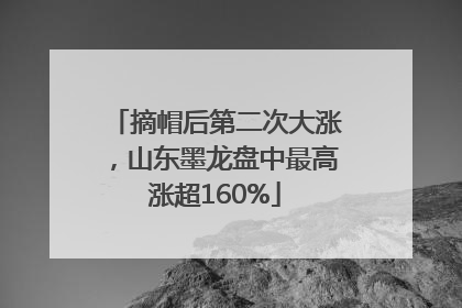 摘帽后第二次大涨，山东墨龙盘中最高涨超160%