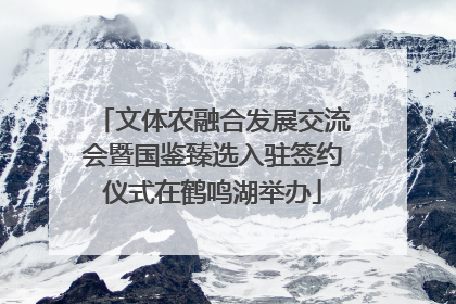 文体农融合发展交流会暨国鉴臻选入驻签约仪式在鹤鸣湖举办