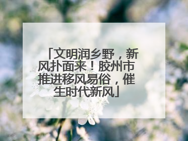 文明润乡野，新风扑面来！胶州市推进移风易俗，催生时代新风