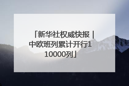 新华社权威快报｜中欧班列累计开行110000列