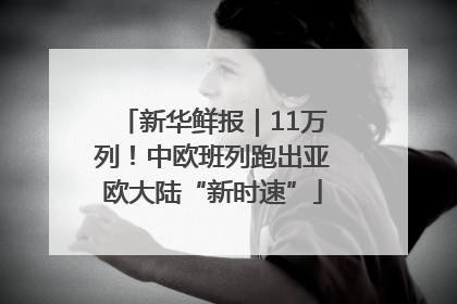 新华鲜报｜11万列！中欧班列跑出亚欧大陆“新时速”