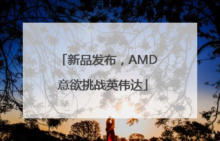 新品发布，AMD意欲挑战英伟达