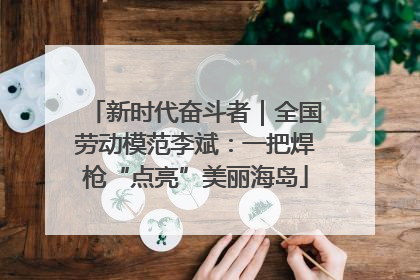 新时代奋斗者｜全国劳动模范李斌：一把焊枪“点亮”美丽海岛