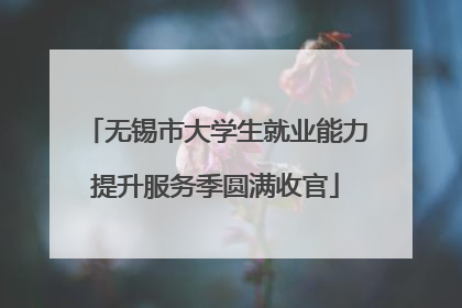 无锡市大学生就业能力提升服务季圆满收官