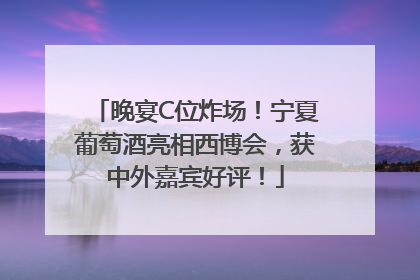 晚宴C位炸场！宁夏葡萄酒亮相西博会，获中外嘉宾好评！