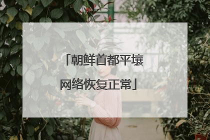 朝鲜首都平壤网络恢复正常