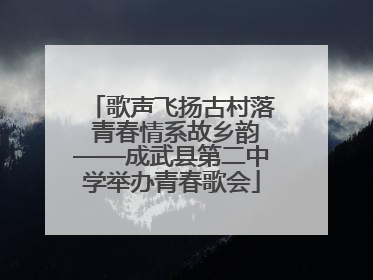 歌声飞扬古村落 青春情系故乡韵——成武县第二中学举办青春歌会
