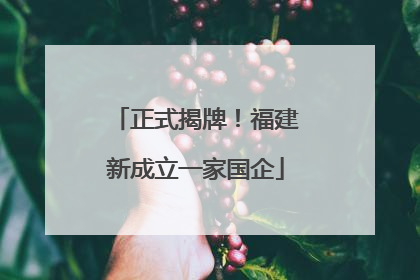 正式揭牌！福建新成立一家国企