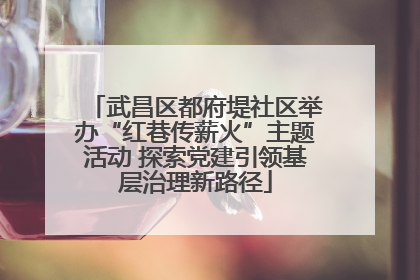 武昌区都府堤社区举办“红巷传薪火”主题活动 探索党建引领基层治理新路径