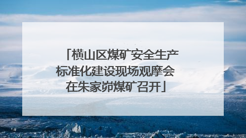 横山区煤矿安全生产标准化建设现场观摩会在朱家峁煤矿召开