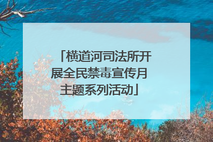 横道河司法所开展全民禁毒宣传月主题系列活动