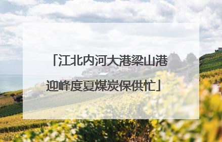 江北内河大港梁山港迎峰度夏煤炭保供忙