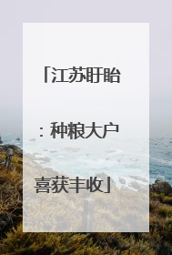 江苏盱眙：种粮大户喜获丰收