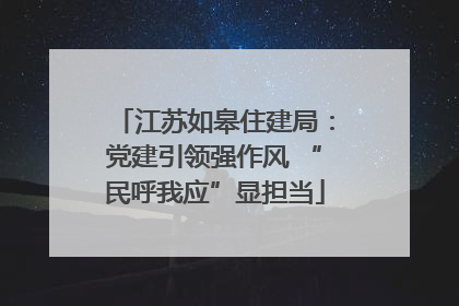 江苏如皋住建局：党建引领强作风 “民呼我应”显担当