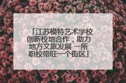 江苏模特艺术学校创新校地合作，助力地方文旅发展 一所职校带旺一个街区