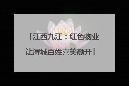 江西九江：红色物业让浔城百姓喜笑颜开