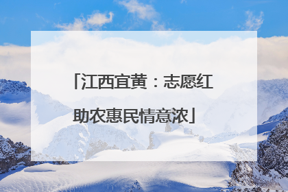 江西宜黄：志愿红助农惠民情意浓