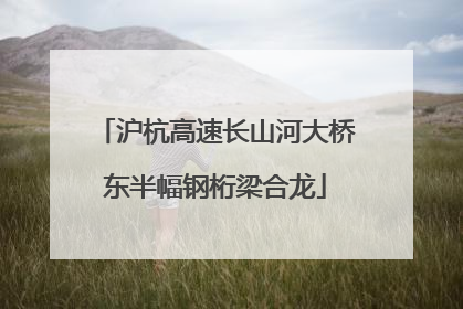 沪杭高速长山河大桥东半幅钢桁梁合龙
