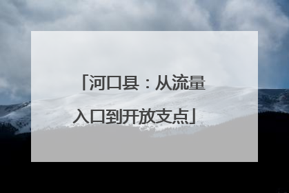 河口县：从流量入口到开放支点