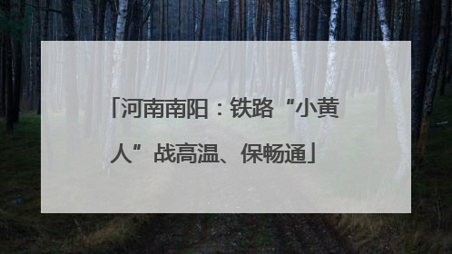 河南南阳：铁路“小黄人”战高温、保畅通