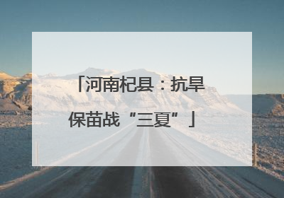 河南杞县：抗旱保苗战“三夏”