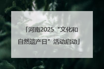 河南2025“文化和自然遗产日”活动启动