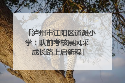 泸州市江阳区通滩小学：队前考核展风采 成长路上启新程