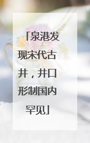 泉港发现宋代古井，井口形制国内罕见