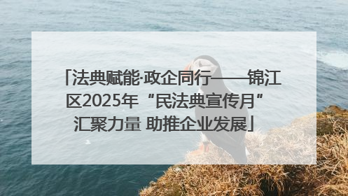 法典赋能·政企同行——锦江区2025年“民法典宣传月”汇聚力量 助推企业发展
