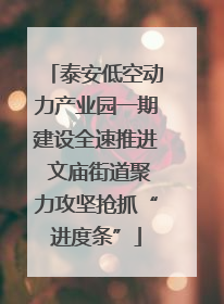 泰安低空动力产业园一期建设全速推进 文庙街道聚力攻坚抢抓“进度条”