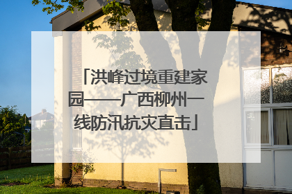 洪峰过境重建家园——广西柳州一线防汛抗灾直击