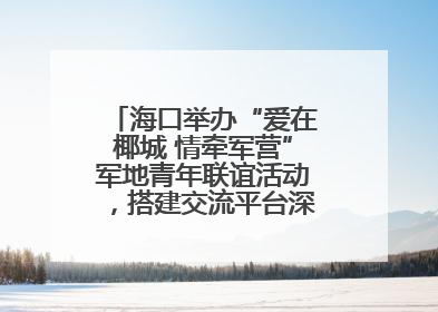 海口举办“爱在椰城 情牵军营”军地青年联谊活动，搭建交流平台深化双拥工作